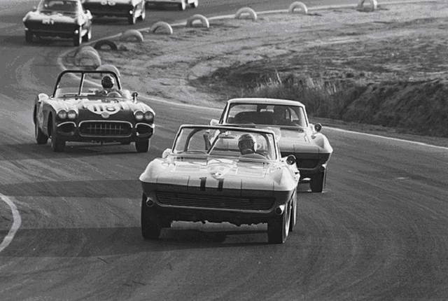 Dave MacDonald races the Carroll Shelby Cobra 260ci to its first ever win at Riverside International Raceway